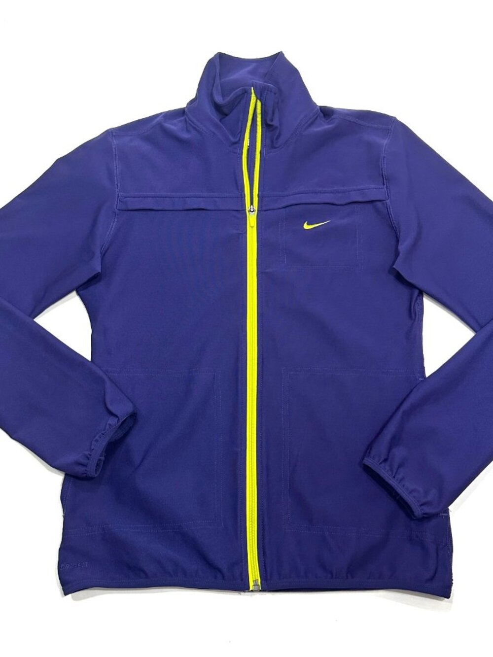 Nike Dri-FIT Full Zip Track Jacket Men's Medium Purple Volt Athletic Vintage